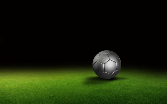 Soccer ball in a soccer field