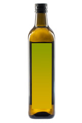 Olive oil bottle isolated on white