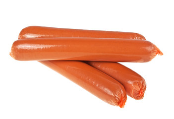 Sausages isolated on a white background