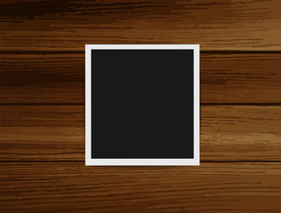 Retro photo frame with shadow. Vector illustration