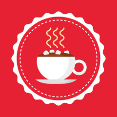 delicious coffee drink icon vector illustration design