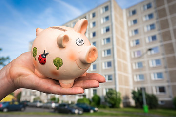 All savings money from piggy bank to pay for the dream home