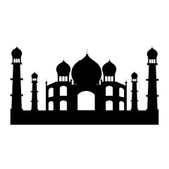 indian landmark building icon vector illustration design