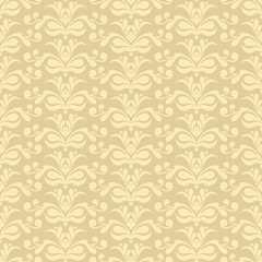 Vector Damask background, Pattern with Floral ornaments