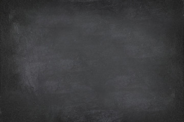 Black Chalkboard blackboard chalk texture background. Black chalk board texture empty blank with writing chalk traces erased on the board. Copyspace for text advertisement. School board display. - obrazy, fototapety, plakaty