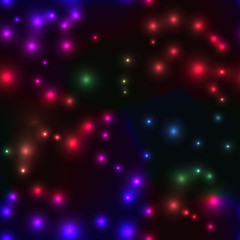 seamless background with small lights in happy colors