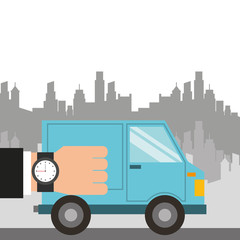 car delivery service icon vector illustration design