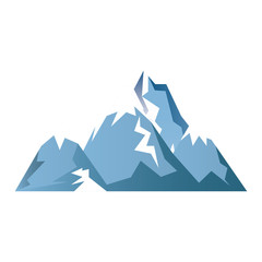 mountains glacier isolated icon vector illustration design