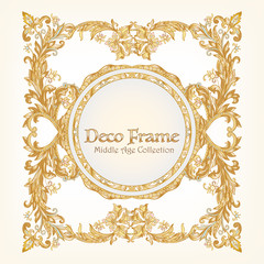 Medieval floral royal pattern with space for text