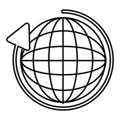 Global sphere icon. Delivery shipping logistic and distribution theme. Isolated design. Vector illustration