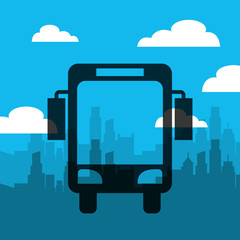 transport bus vehicle icon vector illustration design