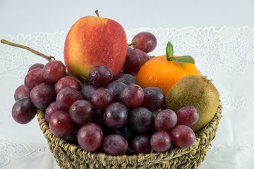 Fresh fruits in basket