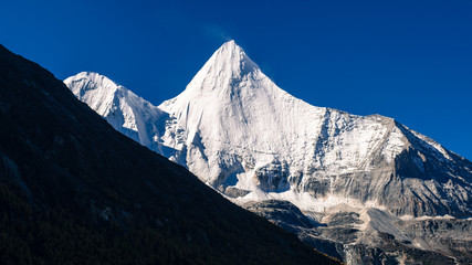 The Snow mountain sanctuary at national level reserve in Daocheng County, in the southwest of Sichuan Province, China.