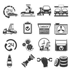 auto service icons, garage icons