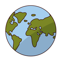 Planet sphere icon. Earth world and globe theme. Isolated design. Vector illustration