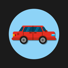 car vehicle transport icon vector illustration design