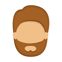 Man head icon. Male avatar person human and people theme. Isolated design. Vector illustration