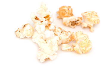 popcorn on a white background