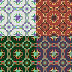 Fototapeta premium Set of vector seamless patterns