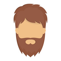 Man head icon. Male avatar person human and people theme. Isolated design. Vector illustration