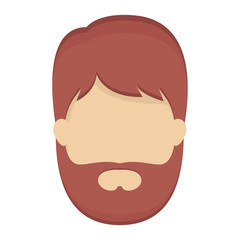 Man head icon. Male avatar person human and people theme. Isolated design. Vector illustration