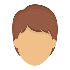 Man head icon. Male avatar person human and people theme. Isolated design. Vector illustration