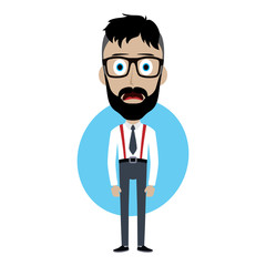 businessman office guy funny cartoon character