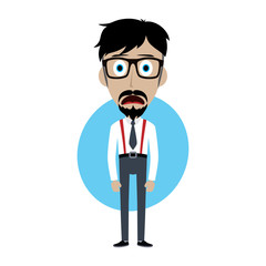 businessman office guy funny cartoon character