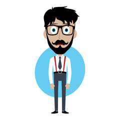 businessman office guy funny cartoon character