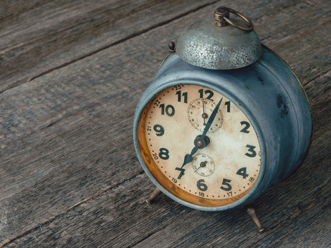 Old mechanical alarm clock