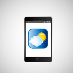 icon smartphone weather icon design vector illustration eps 10