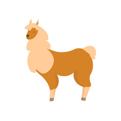 Cartoon Cute Lama Animal. Vector