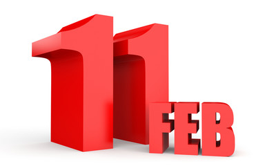 February 11. Text on white background.
