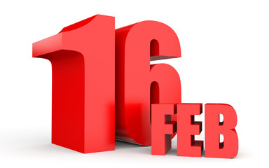 February 16. Text on white background.