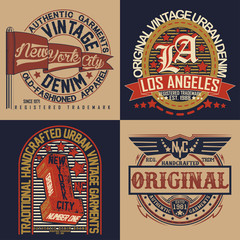 set of tee shirt print designs