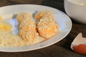 Cheese fritter breaded