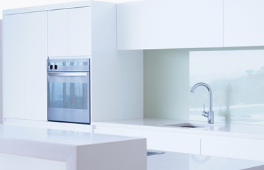 Modern architecture, beautiful kitchen of a luxury apartment