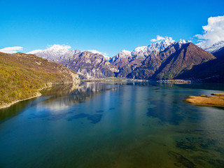 Fototapeta na wymiar Riserva Naturale di Pian di Spagna - Lago di Novate Mezzola - Dascio - Valchiavenna (IT) 