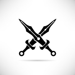 cross swords, cross rapier