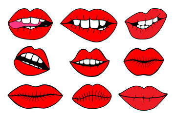 vector illustrations - Sweet lips.