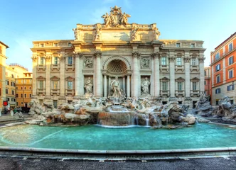 Fotobehang Rome, Fountain di Trevi, Italië © TTstudio