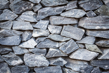 Stone texture or stone background. Closeup natural stone wall detail for design with copy space for text or image. Abstract natural stone wall.