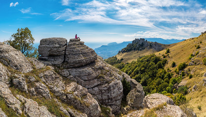 Rocks panorama on the mountain Demerdzhi