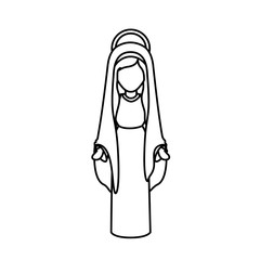 Mary cartoon icon. Holy night family christmas and betlehem theme. Isolated design. Vector illustration