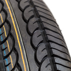 Car tires isolated on a white background.
