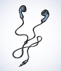 Headphones. Vector drawing