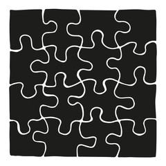Puzzles. Vector drawing