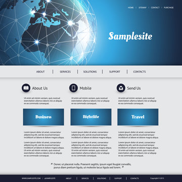 Business, Connection, Network - Website Template