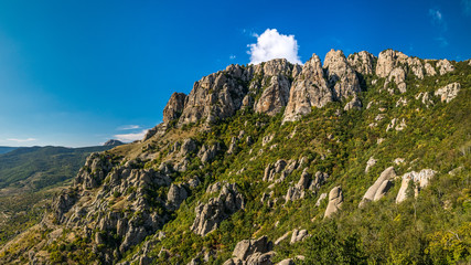 Beautiful rocks in the Valley of Ghosts, Demerdzhi mountain