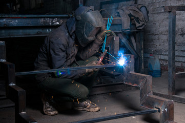 Welder at work